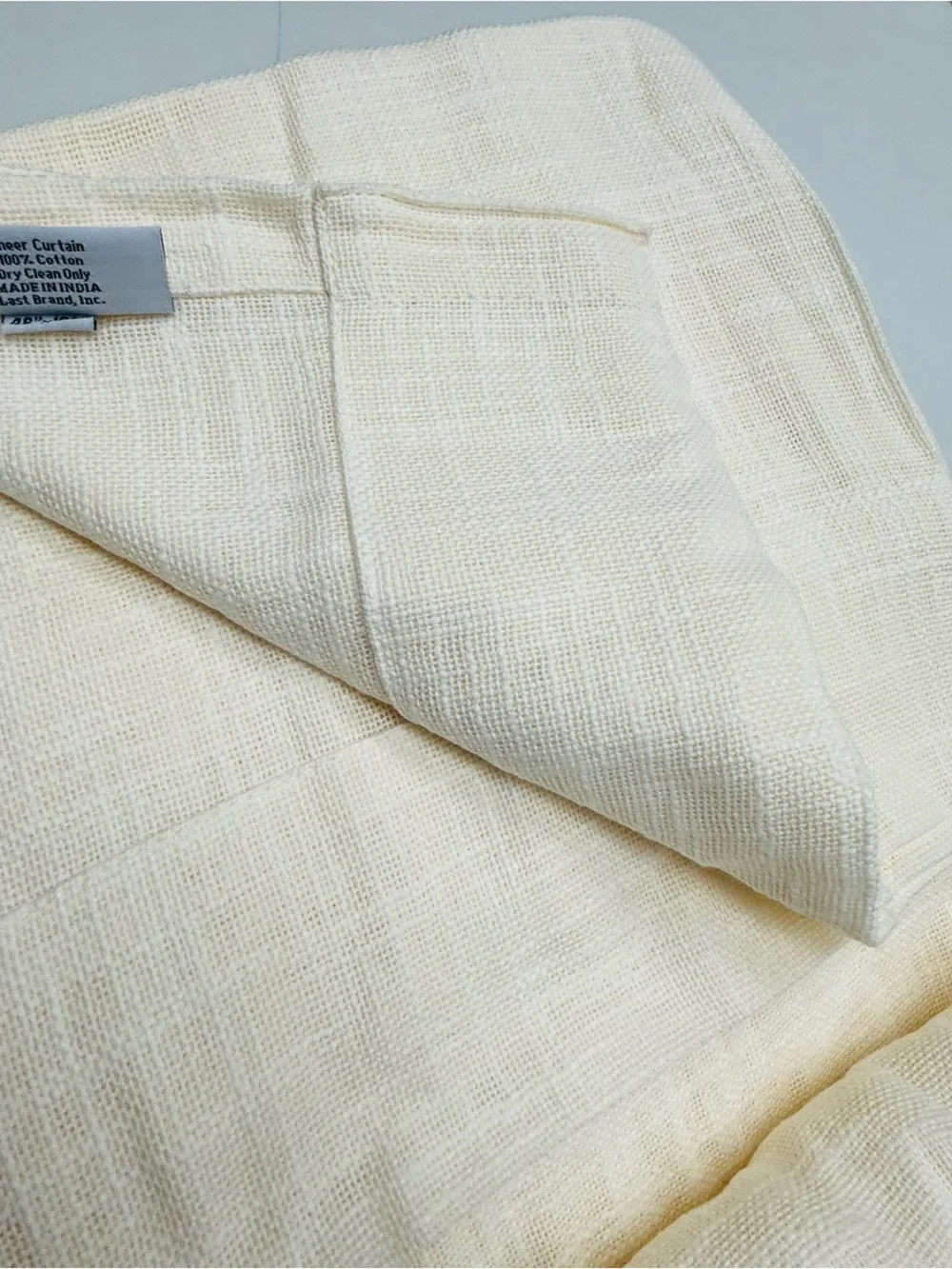 QUINCE Set Of 2 48x108 Cotton Sheer Curtains Ivory 0383